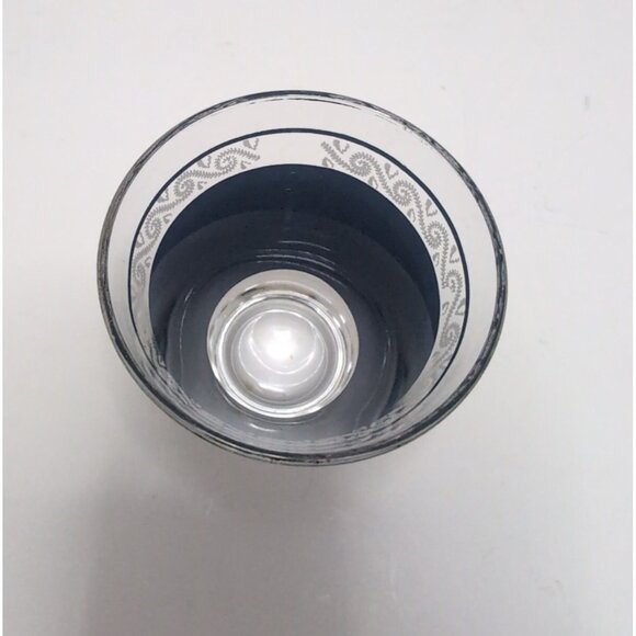 Hazel Atlas 1960s Blue Grape Pattern Glassware Cocktail Barware Vintage Set of 6 - Picture 3 of 16